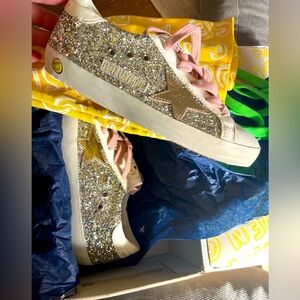 Golden Goose x Bonpoint Basket Gold Star Sneakers